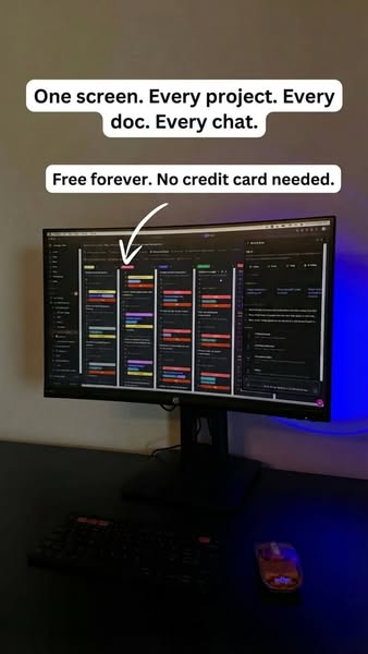 ClickUp ad: Every app, AI agent, and human in one place.