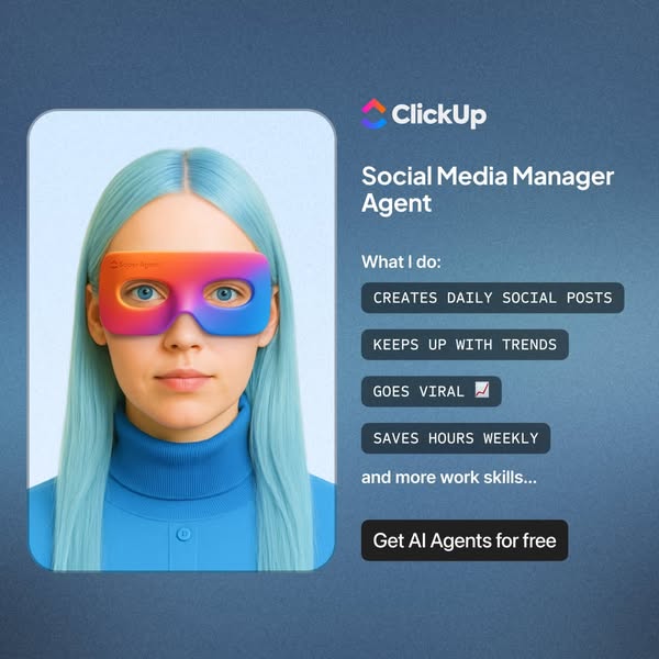 ClickUp ad: Work from one place.