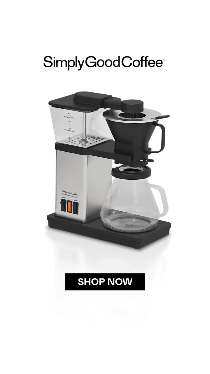 Simply Good Coffee ad: 100% Plastic-Free Brewing!