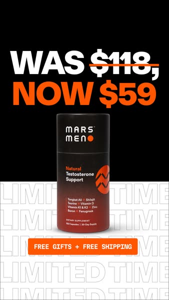 Mars Men ad: Stop Losing T. Start Today.