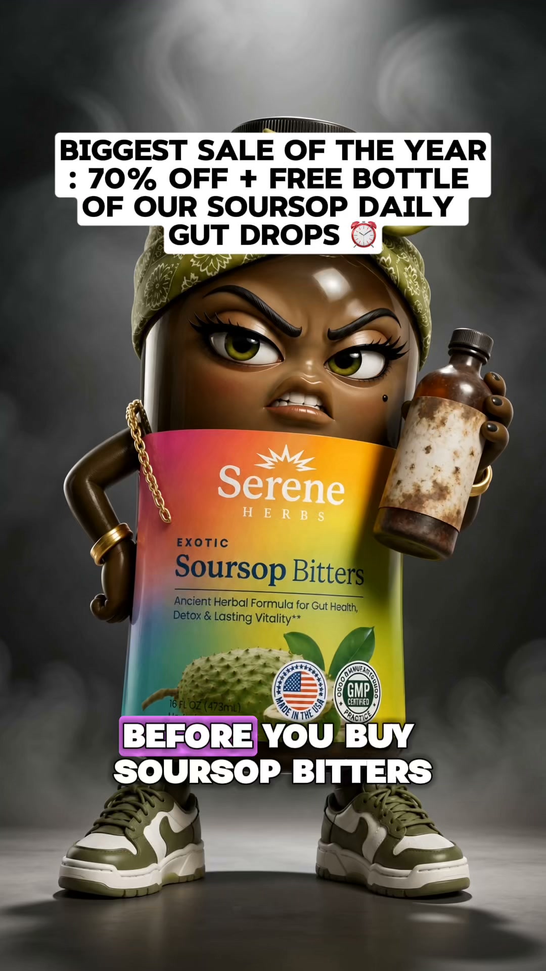 Serene Herbs ad: Save Up to 63% on Soursop Bitters Today