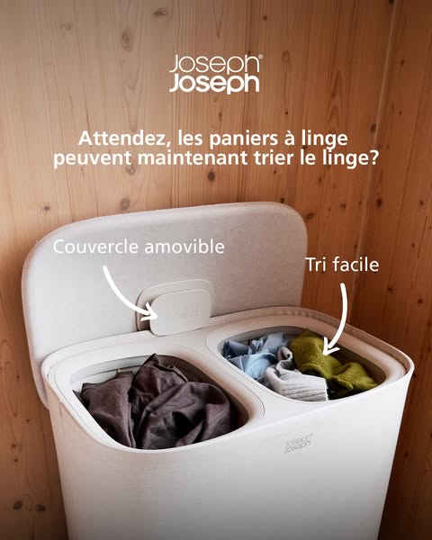 Joseph Joseph ad: La lessive est un travail sans fin. Mettez-y un frein.