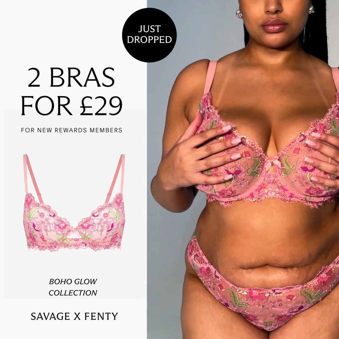 Savage X Fenty ad: 2 Bras for £29