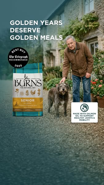 Burns Pet Nutrition ad: Support Their Golden Years