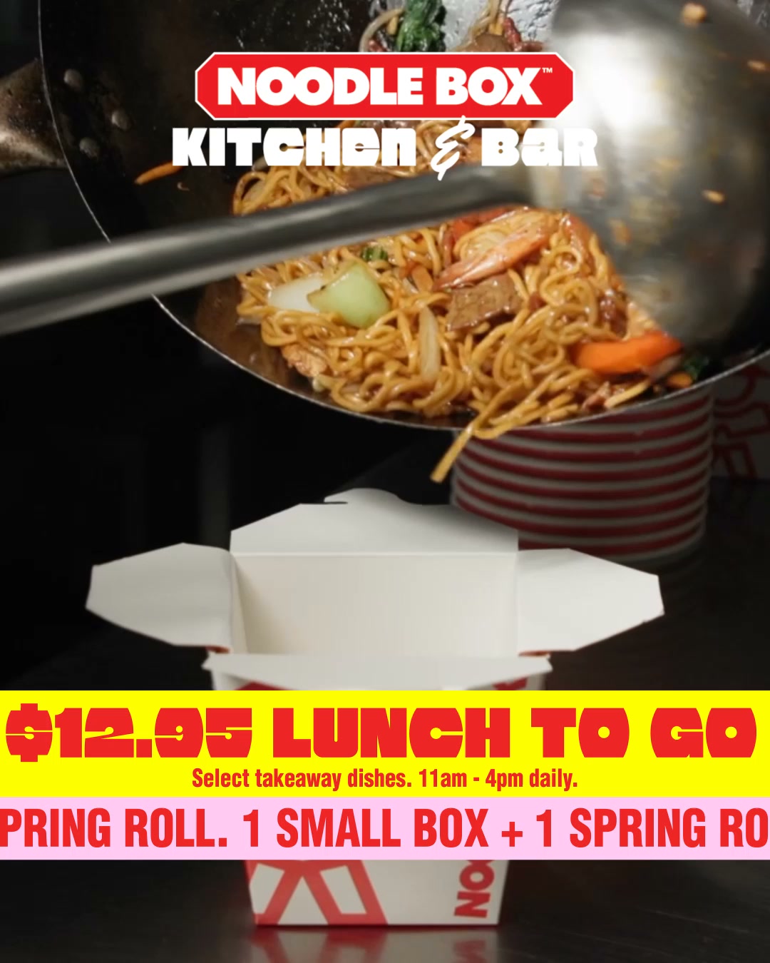 Noodle Box ad: $12.95 Lunch to go