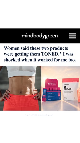 mindbodygreen ad: The secret to a toned body around the clock… 🤫