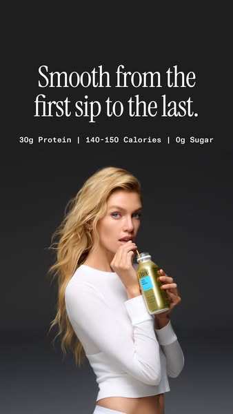 David Protein ad: A chocolate milkshake worth savoring. Velvety and satisfying down to the last sip.