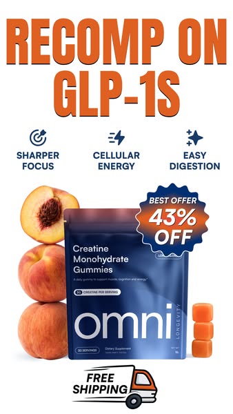 OMNI Longevity ad: Creatine Made Delicious 🍉 🍑