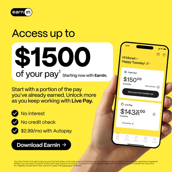 EarnIn ad: Payday Shouldn't Be a Wait