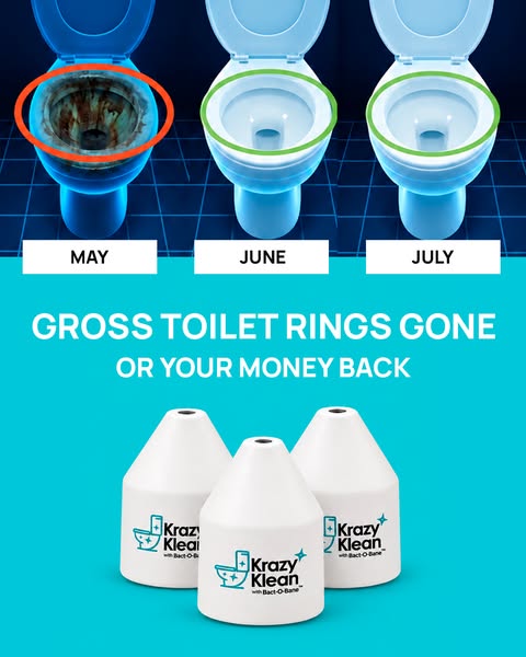 Krazy Klean ad: Toilet Rings Gone or Money Back