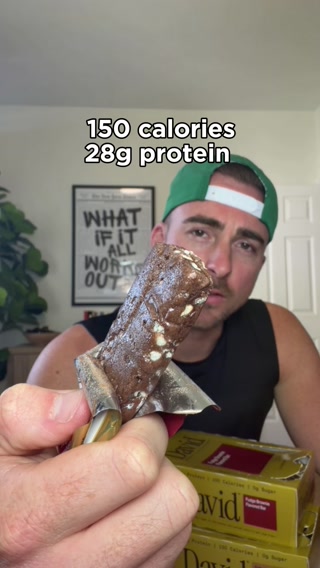 David Protein ad: 28g Protein. 150 Calories. 0g Sugar.