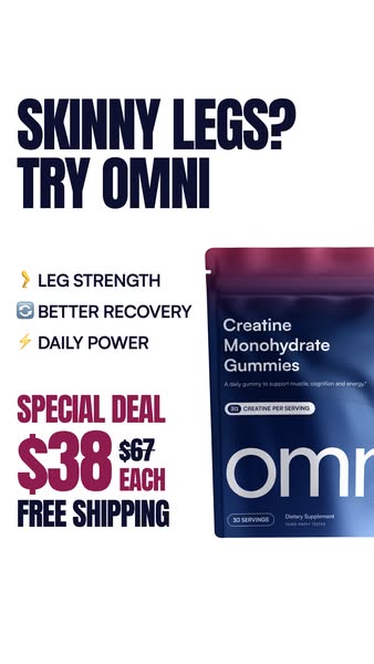 OMNI Longevity ad: Creatine Made Delicious 🍉 🍑