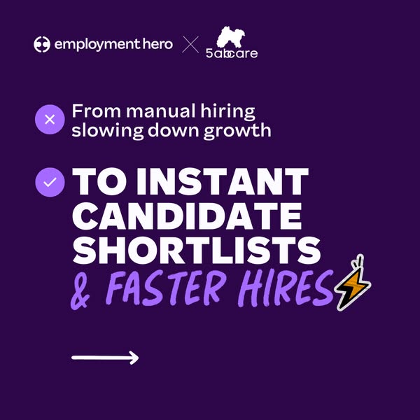 Employment Hero ad: Filtering 75% of candidates in a flash