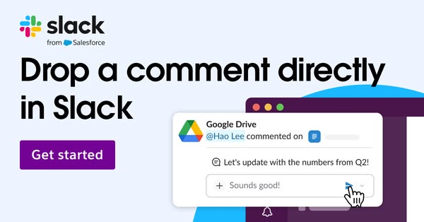 Slack ad: Google Drive Integration
