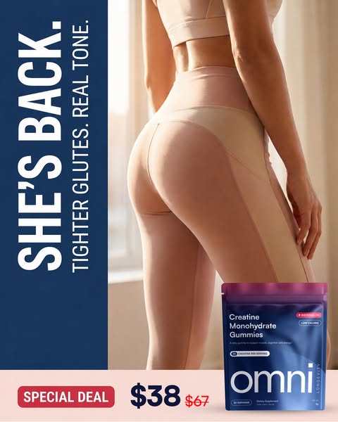 OMNI Longevity ad: Creatine Made Delicious 🍉 🍑