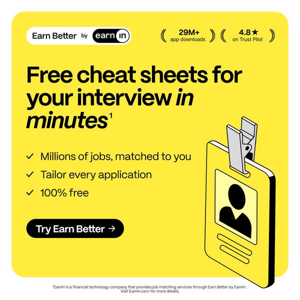 EarnIn ad: Get a free professional resume in minutes