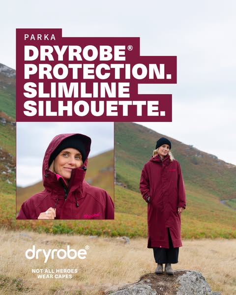 dryrobe ad: Dryrobe® weather protection. In a Parka.