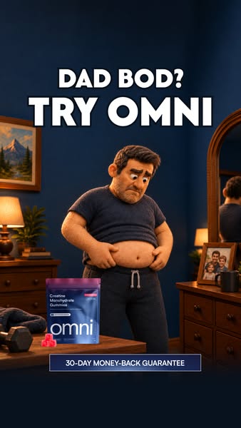 OMNI Longevity ad: Creatine Made Delicious 🍉 🍑