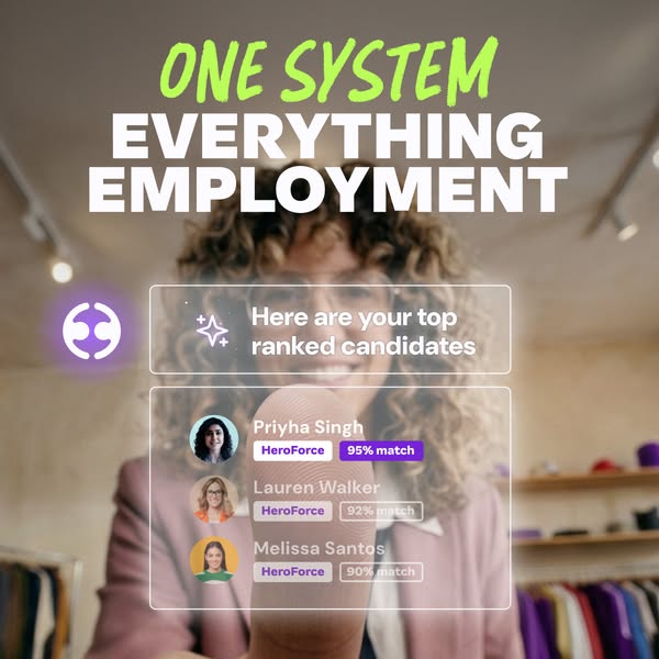 Employment Hero ad: From job post to shortlist. In minutes, not weeks
