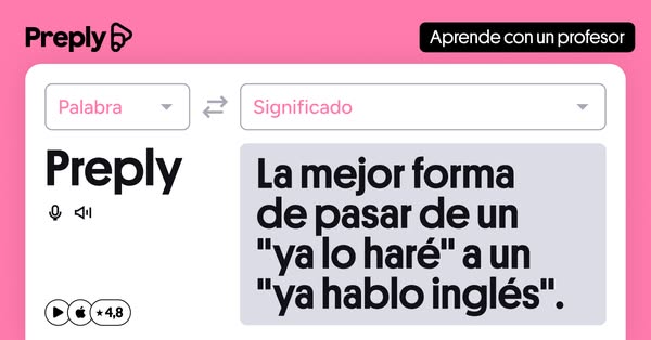 Preply ad: Profesor real, progreso real.