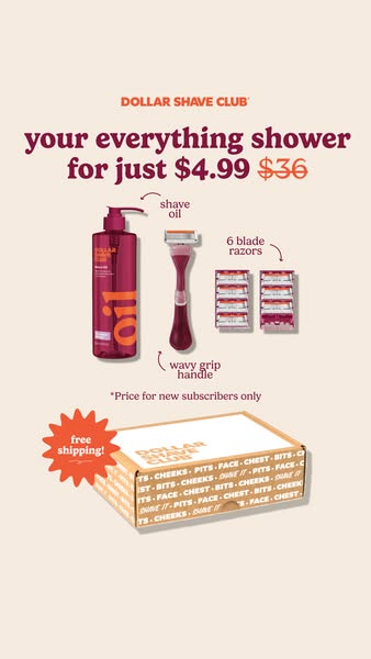Dollar Shave Club ad: All the Goods in One Box
