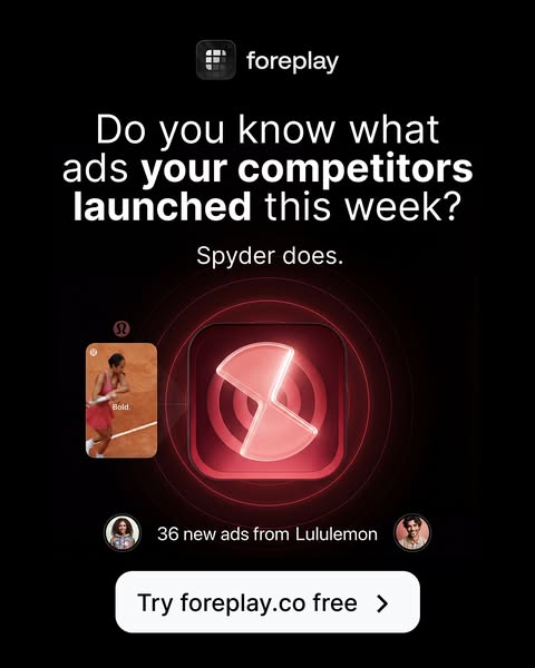 foreplay.co ad: Make ads that actually convert