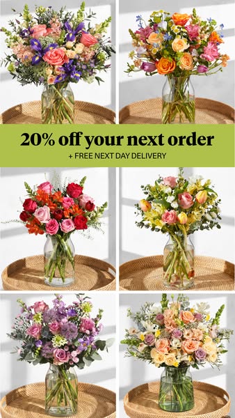 Bloom & Wild ad: 20% off your next order