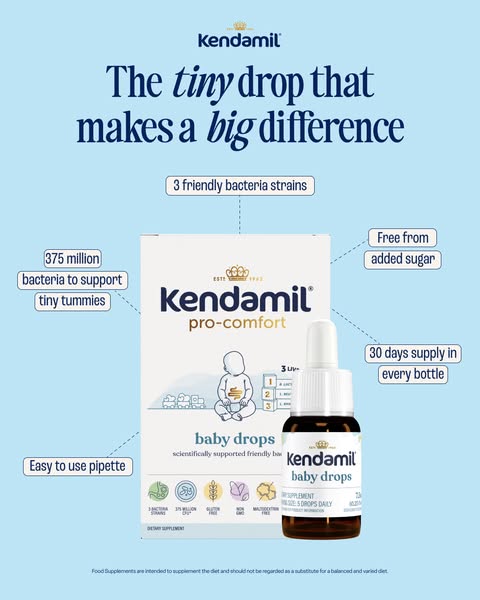 Kendamil ad: Discover Kendamil's Pro-Comfort Baby Drops