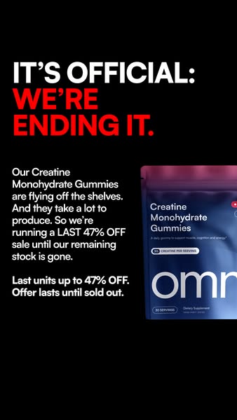 OMNI Longevity ad: Creatine Made Delicious 🍉 🍑