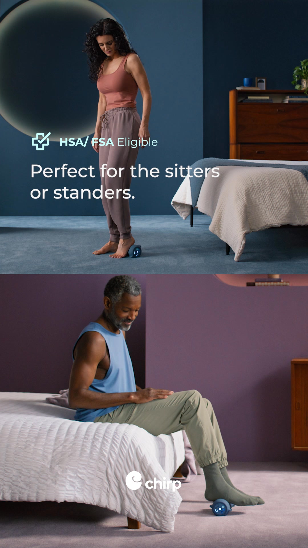 Chirp ad: Hands-Free Foot Relief