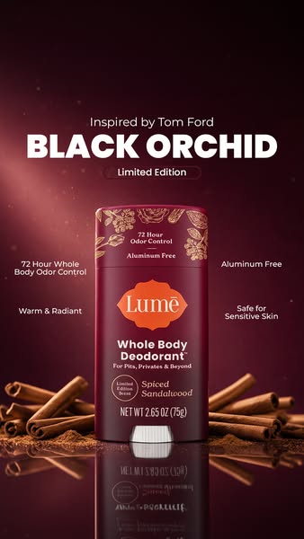 Lume Deodorant ad: Save up to 26% on the Seasonal Edit