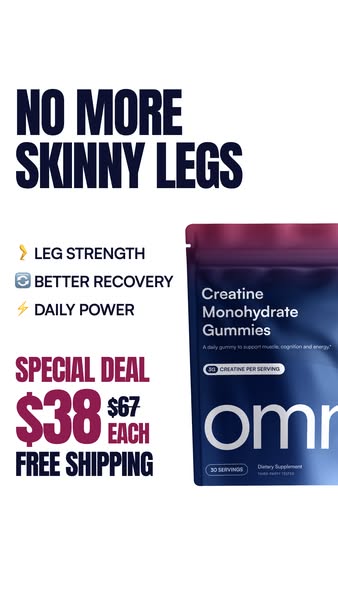 OMNI Longevity ad: Creatine Made Delicious 🍉 🍑