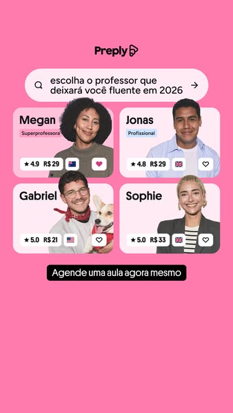 Preply ad: Torne 2026 o ano da fluência.