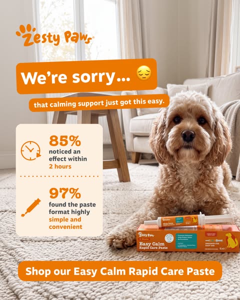 Zesty Paws UK ad: Fast acting calming support