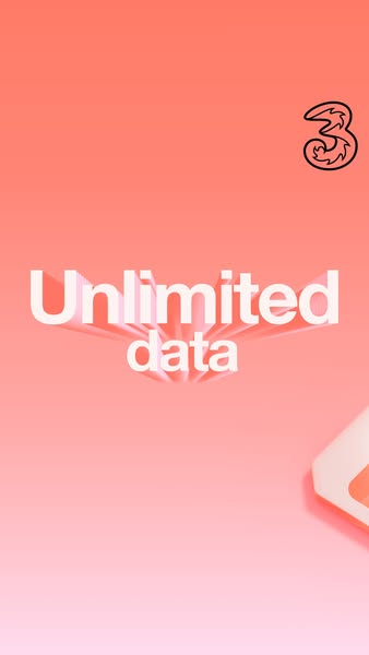 Three UK ad: Get Unlimited data