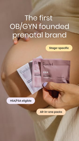 Perelel ad: The first OB/GYN-founded vitamin company.
