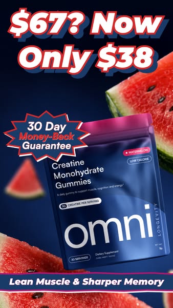 OMNI Longevity ad: Real Creatine - 43% OFF TODAY 👉