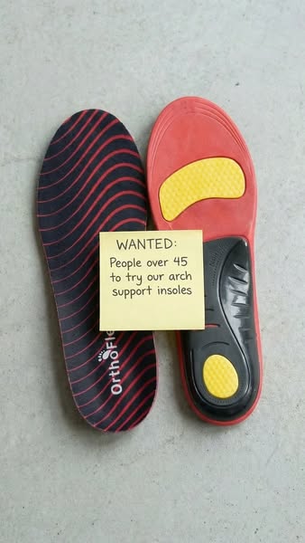 OrthoFlexx ad: The OrthoFlexx® Insoles are designed with great arch support for flat feet, Plantar Fasciitis, and Bunions ✅ Provide firm arch support ✅ Imp