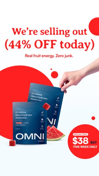 OMNI Longevity ad: Creatine Made Delicious 🍉