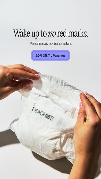 Peachies ad: Try them today for £12 🎉
