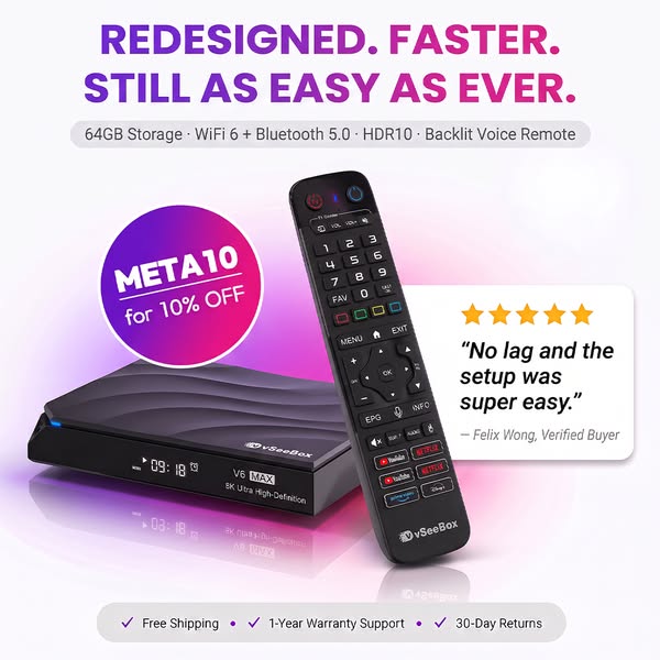 VSeebox USA ad: Redesigned, Faster, Still Effortless
