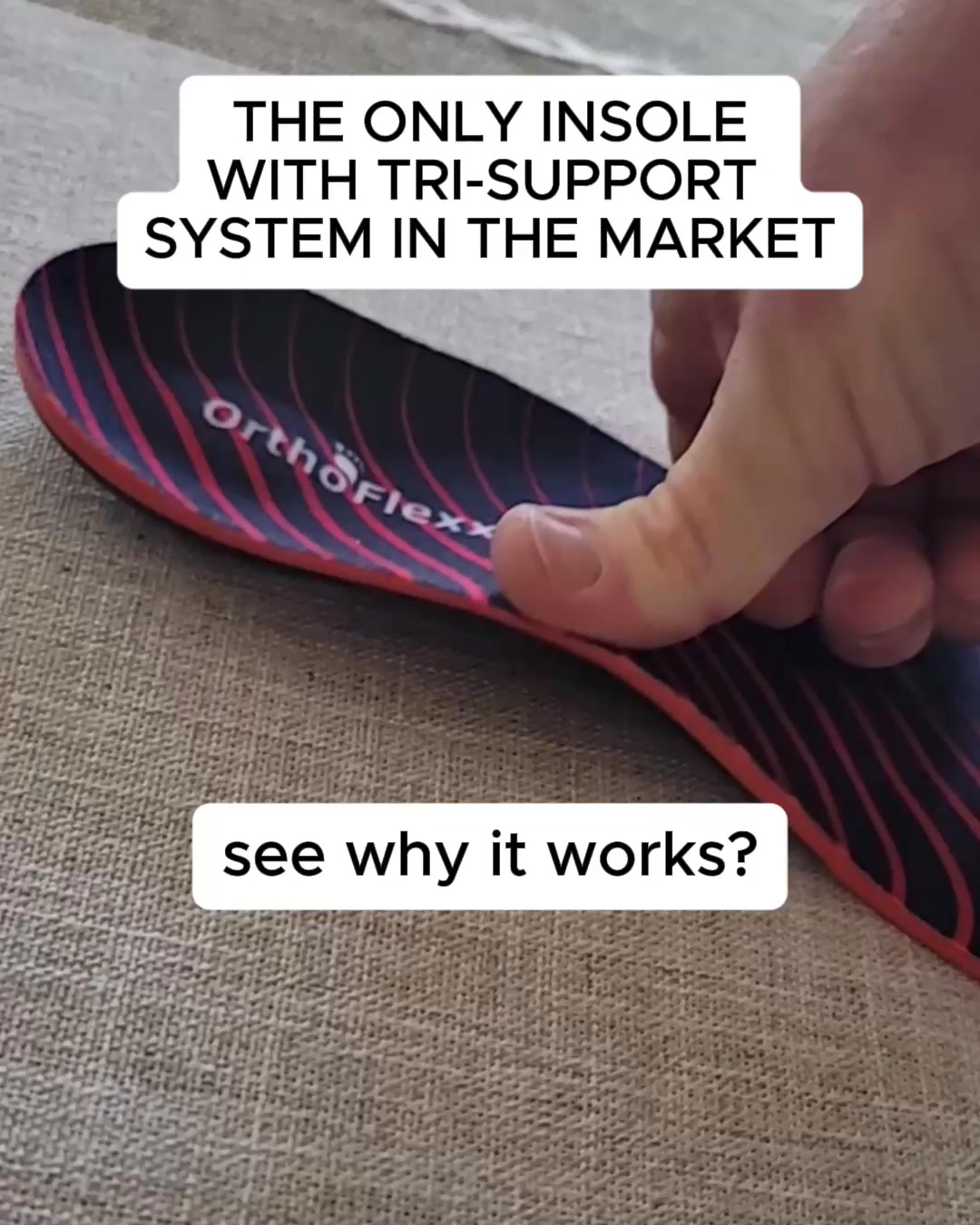 OrthoFlexx ad: Max Arch Support Insoles