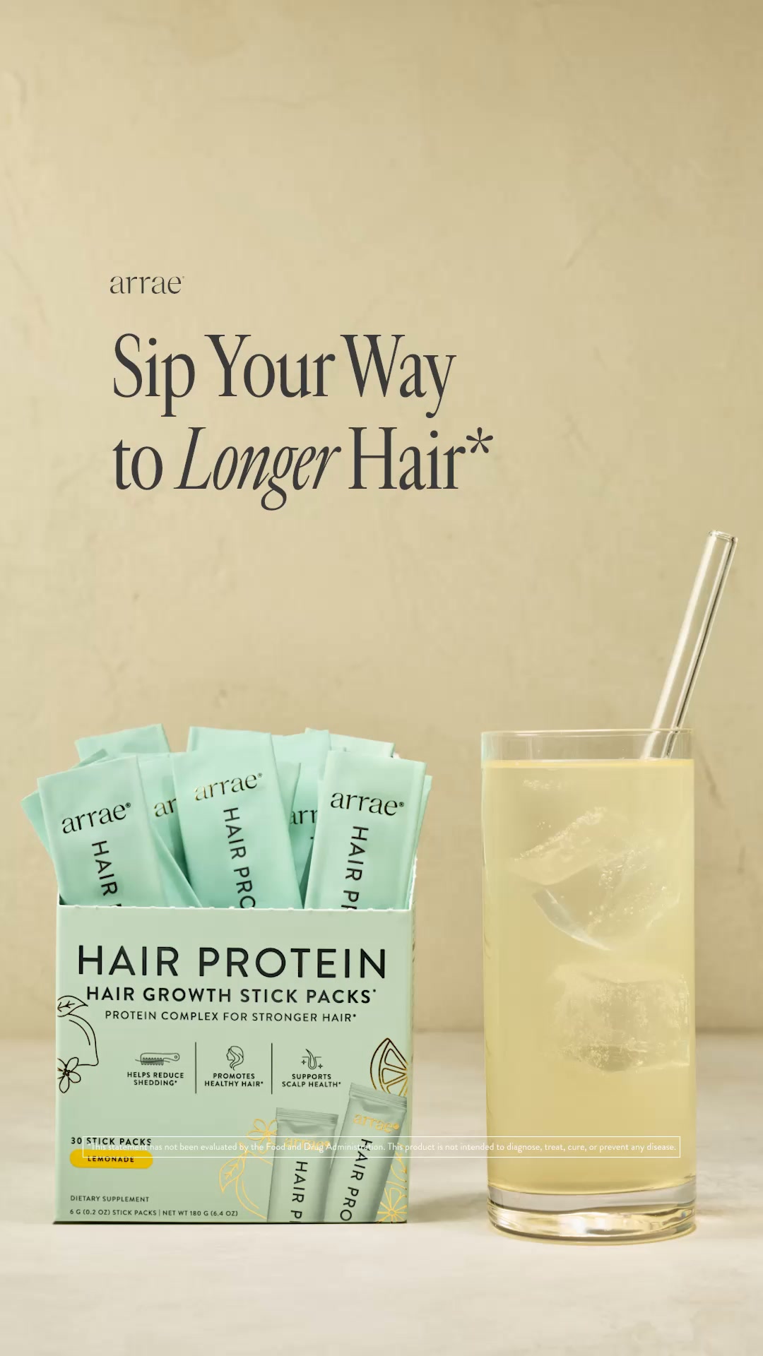 Arrae ad: Grow Fuller, Thicker-Looking Hair with Hair Protein*
