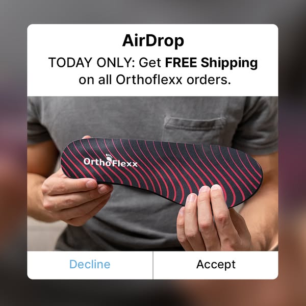 OrthoFlexx ad: Insoles For Alignment And Stability