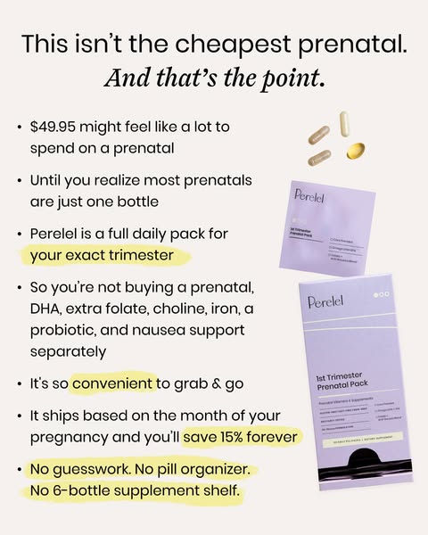 Perelel ad: First Trimester Support, Simplified