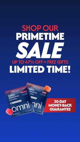 OMNI Longevity ad: Creatine Made Delicious 🍉 🍑