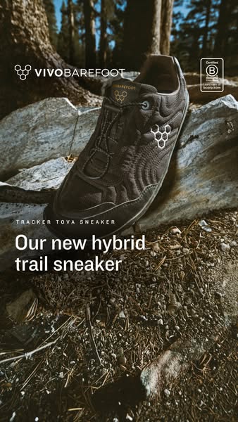 Vivobarefoot ad: Built for the trail. Made for play.