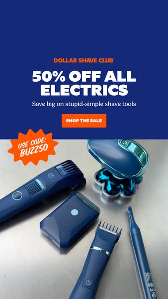 Dollar Shave Club ad: Up to 85% Off Starter Sets