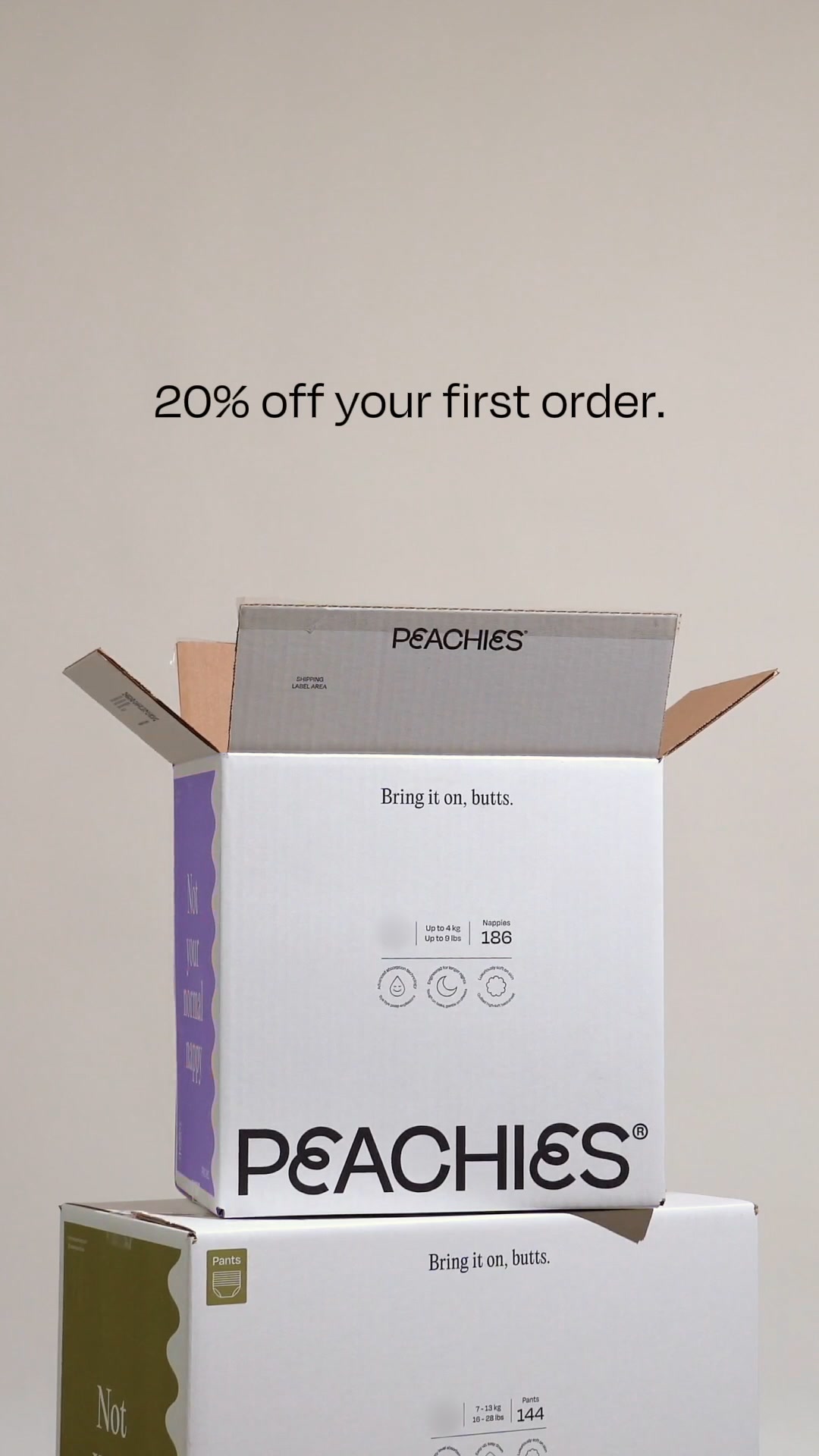Peachies ad: Try them today for £12 🎉