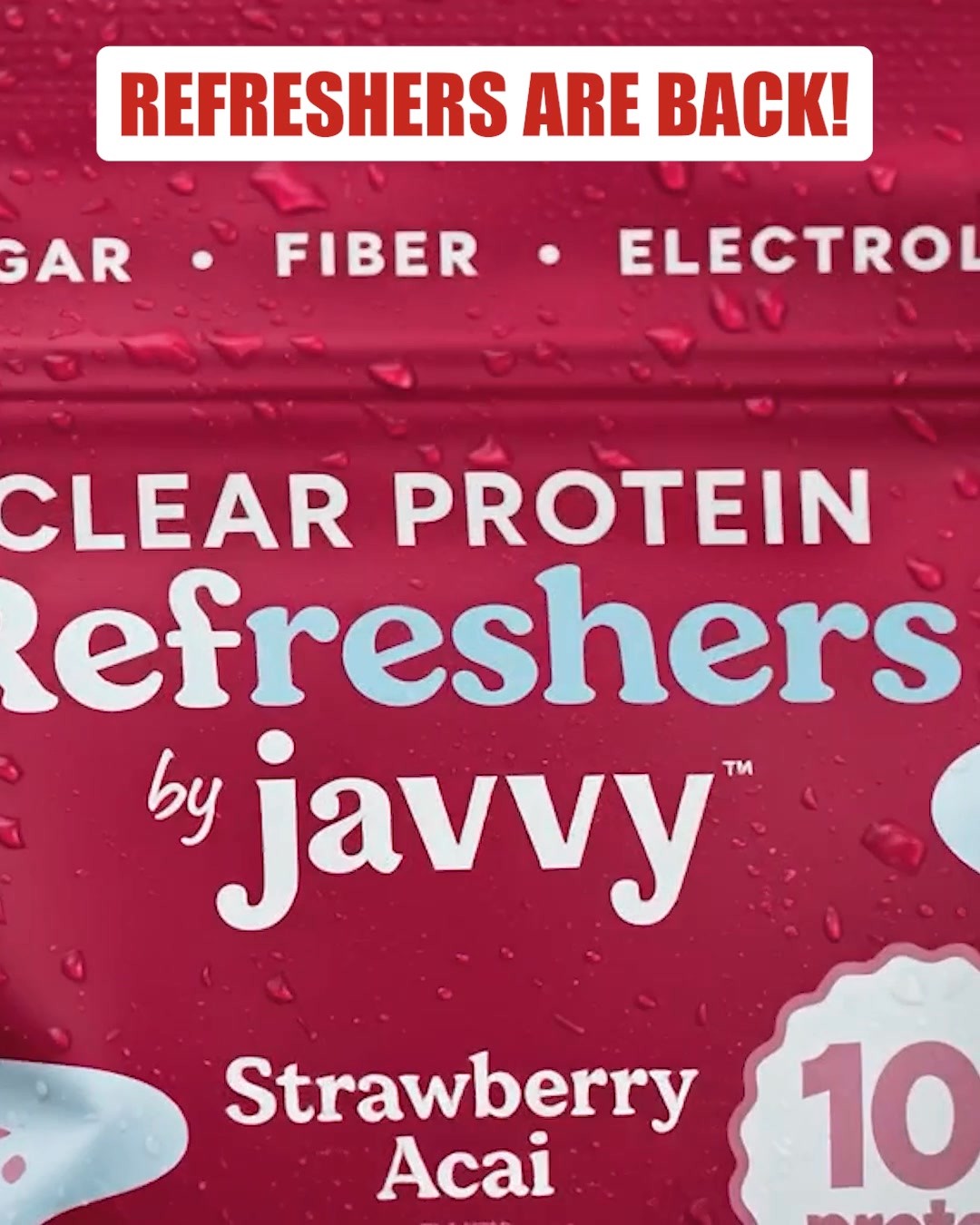 Javvy ad: STRAWBERRY AÇAÍ IS BACK 🍓✨